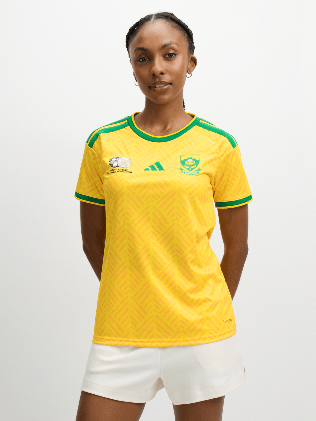 Adidas Women's South Africa Banyana Home World Cup 26 Yellow/Green Stadium Jersey