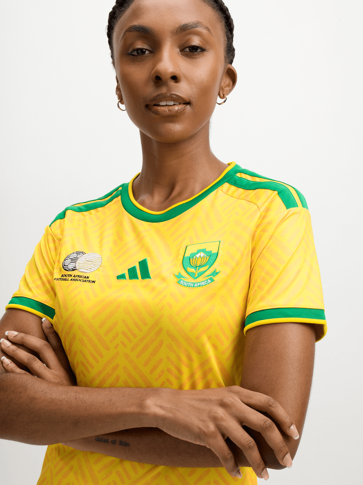 Adidas Women's South Africa Banyana Home World Cup 26 Yellow/Green Stadium Jersey