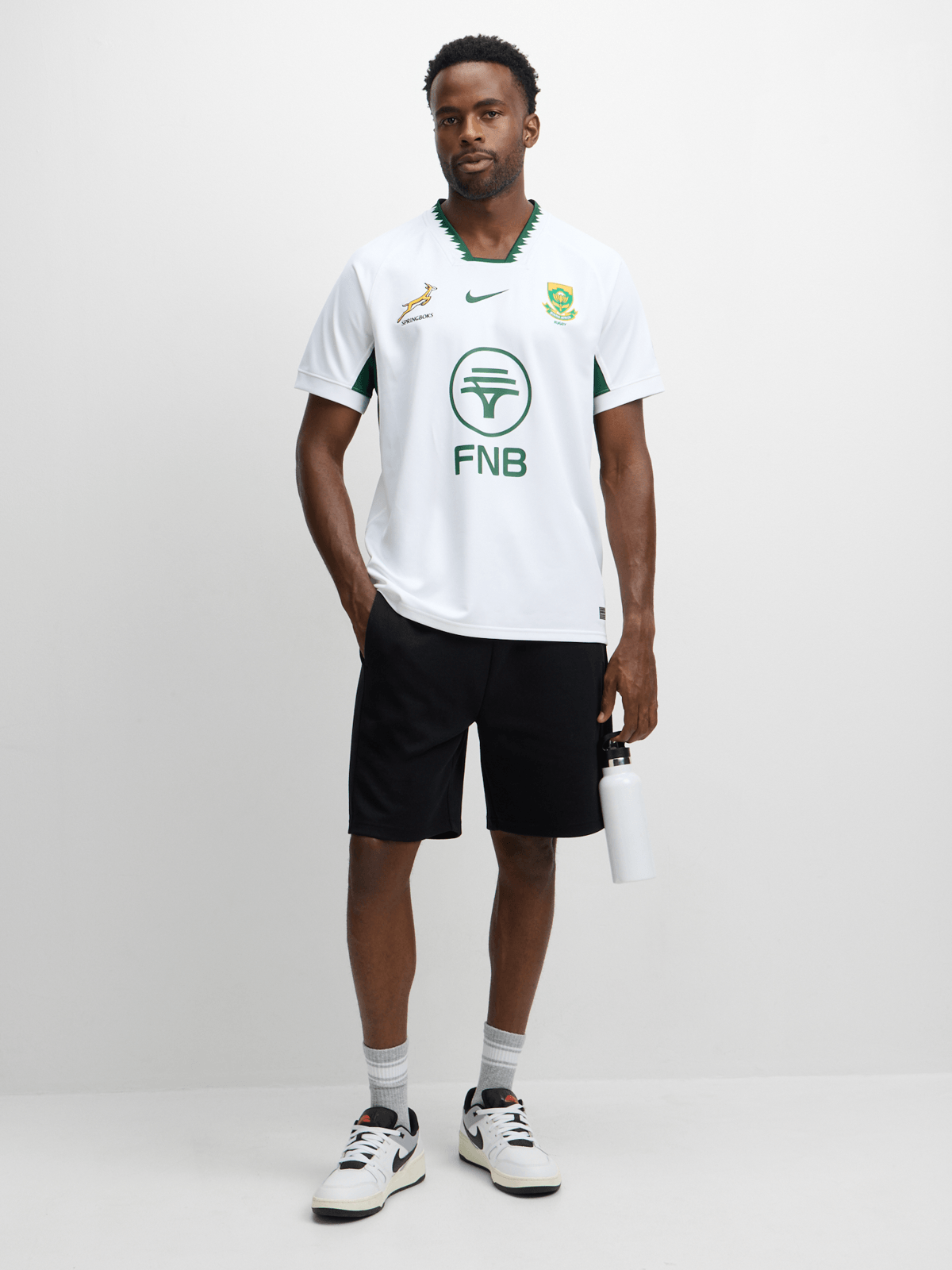 Nike Men's Springboks Away 25/26 White/Green Stadium Jersey