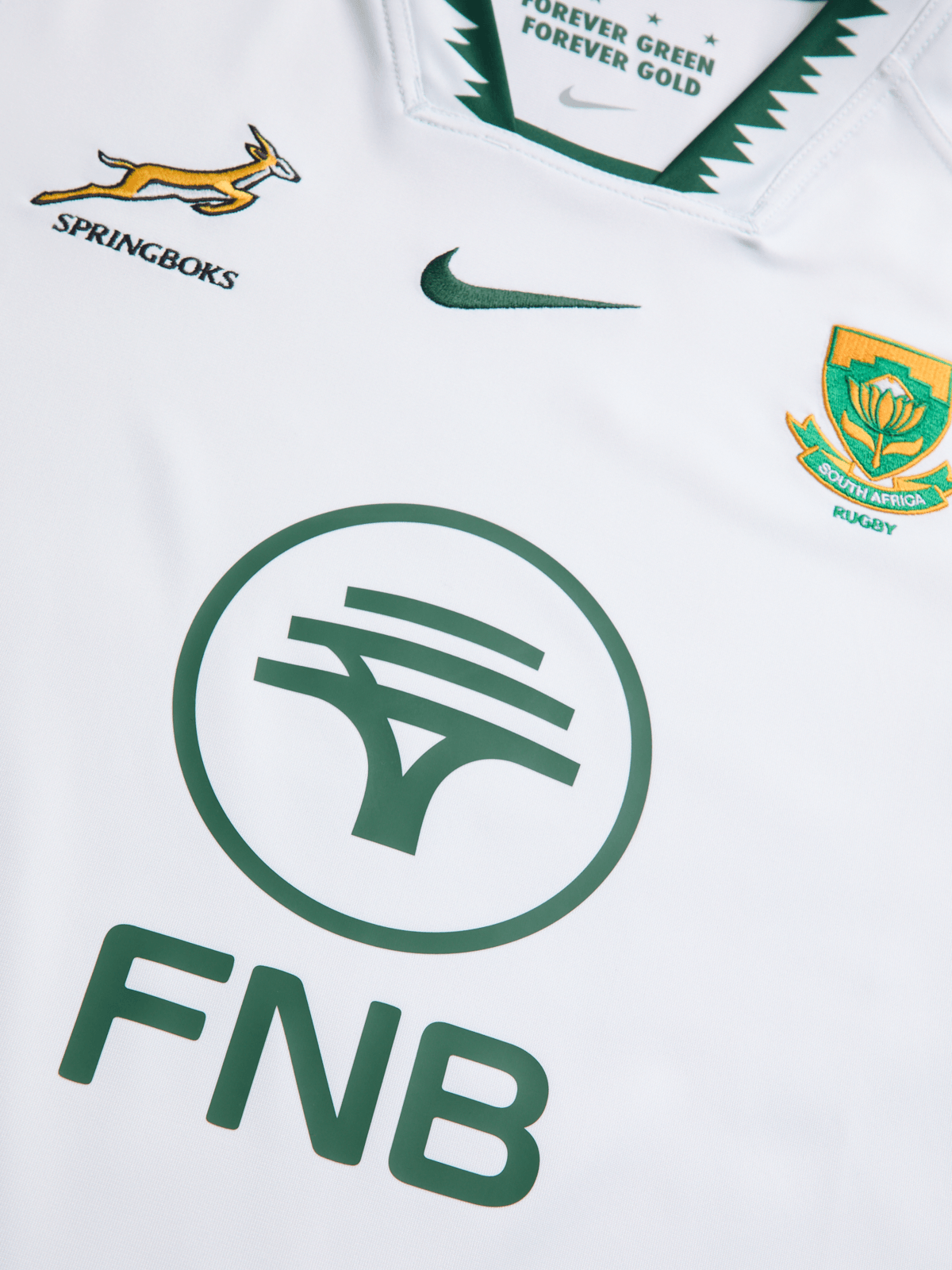 Nike Men's Springboks Away 25/26 White/Green Stadium Jersey