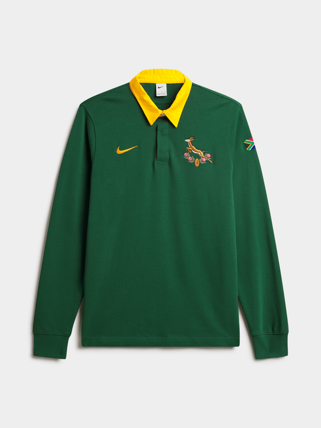 Nike Men's Springboks Heritage Long Sleeve Green Jersey