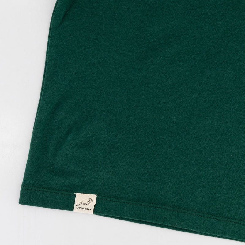 Springboks Ringer Crop Crew Tee - OS Green