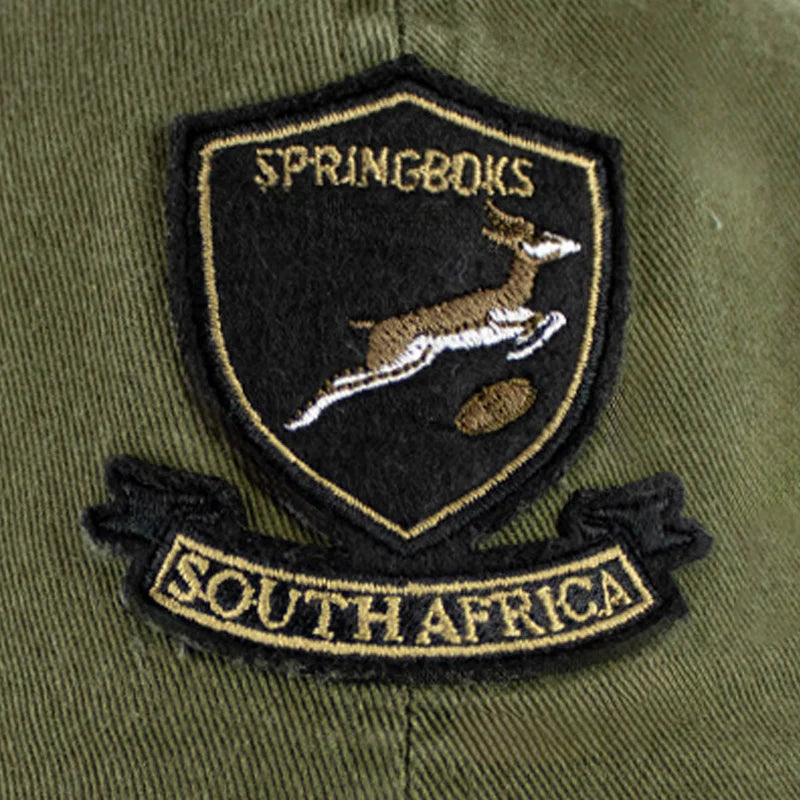 Springboks Shield Dad Cap-Military Olive