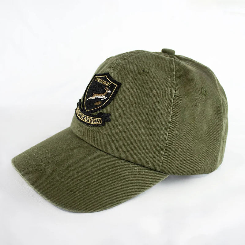 Springboks Shield Dad Cap-Military Olive